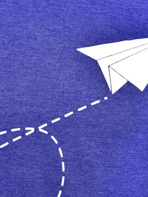 blue chest print t-shirt - 16013415 - Standard Image - 4