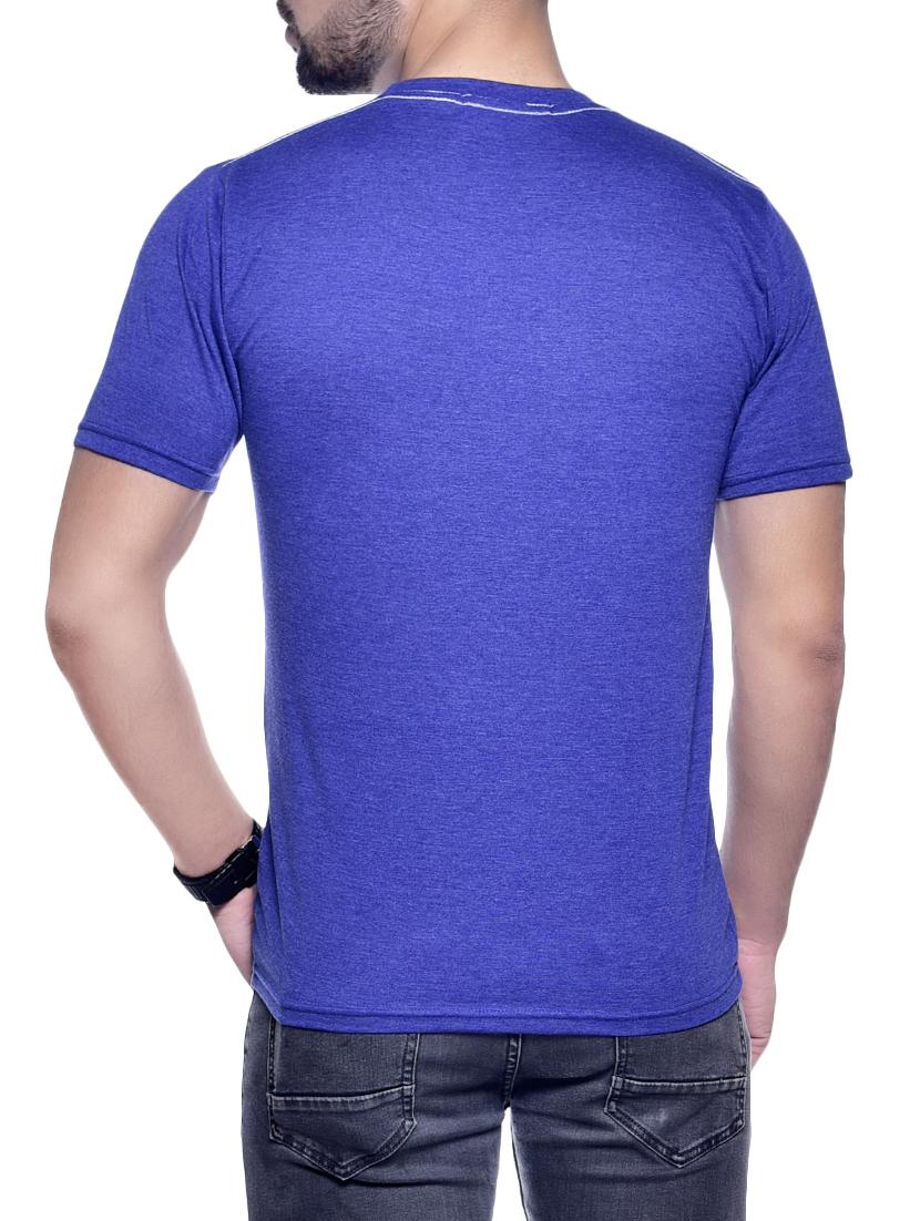 blue chest print t-shirt - 16013415 - Zoom Image - 3