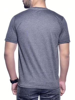 grey typographic chest print t-shirt - 16013419 - Standard Image - 3