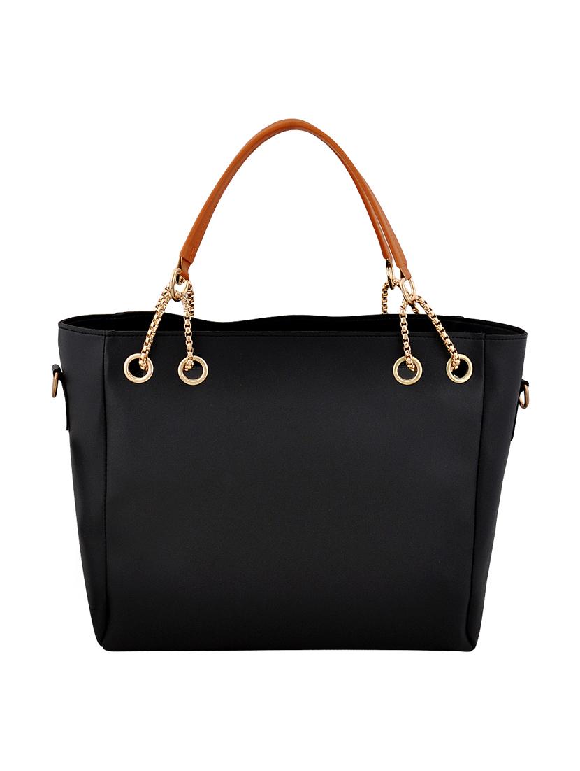 black leatherette (pu) combo handbag - 16013434 - Zoom Image - 2