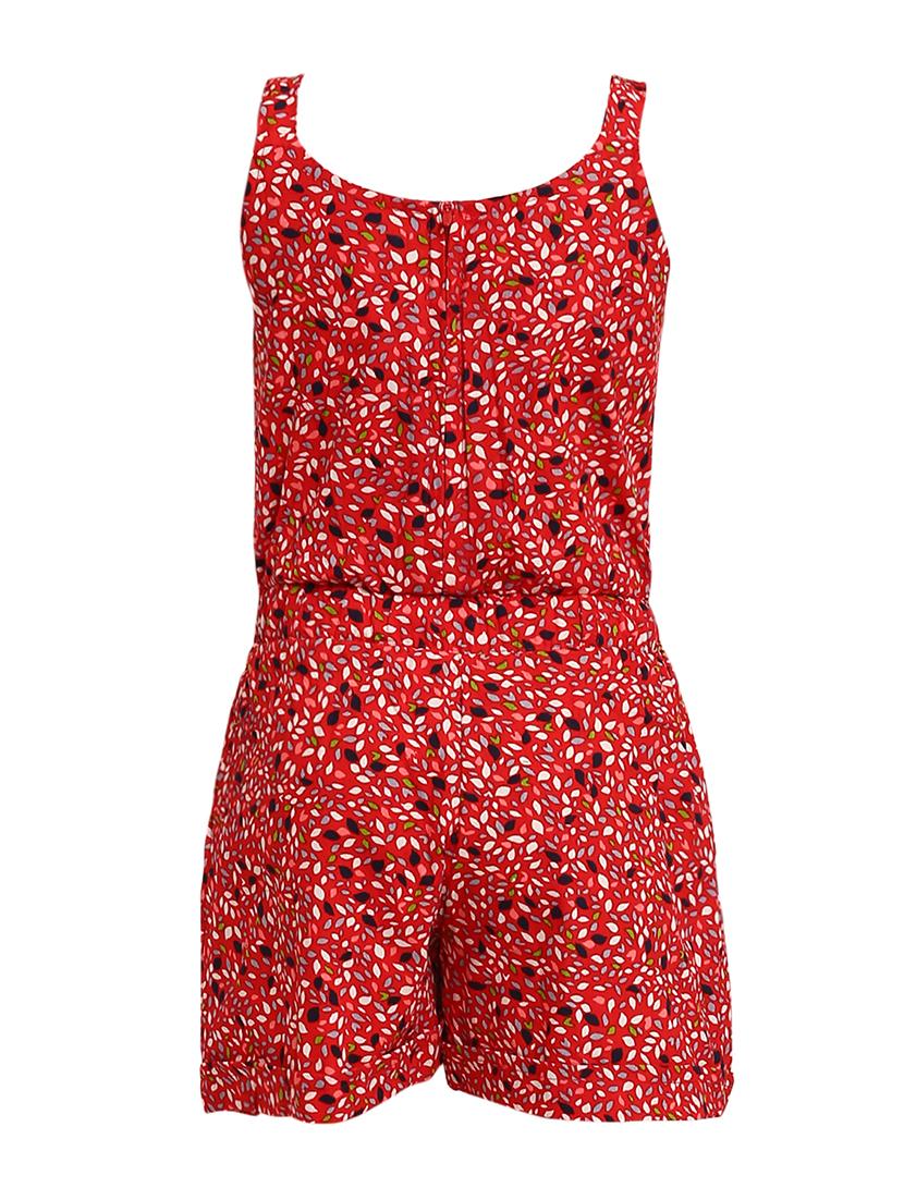 red cotton playsuit - 16013489 - Zoom Image - 2