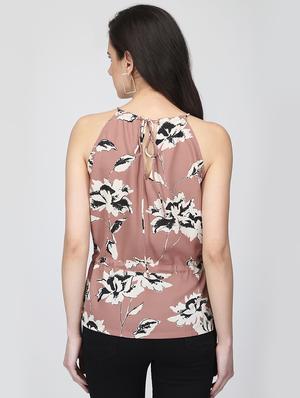 drawstring waist floral top - 16013503 - Standard Image - 3