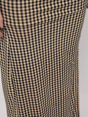 side slit checkered skirt - 16013540 - Standard Image - 5