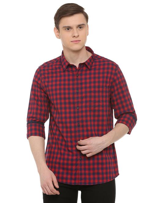 red printed casual shirt - 16013554 - Standard Image - 1