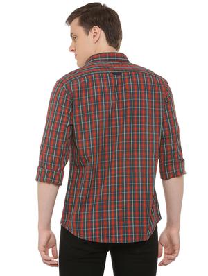 red printed casual shirt - 16013558 - Standard Image - 3