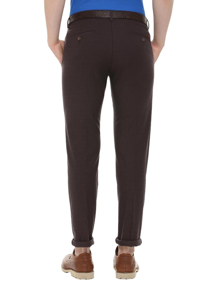 brown cotton blend chinos - 16013584 - Zoom Image - 2