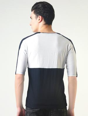 black monochrome color block t-shirt - 16013620 - Standard Image - 2