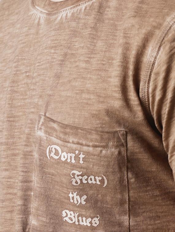 brown typographic pocket t-shirt - 16013637 - Zoom Image - 4