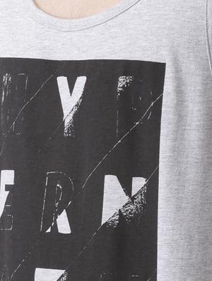 grey cotton front print tshirt - 16013647 - Standard Image - 4