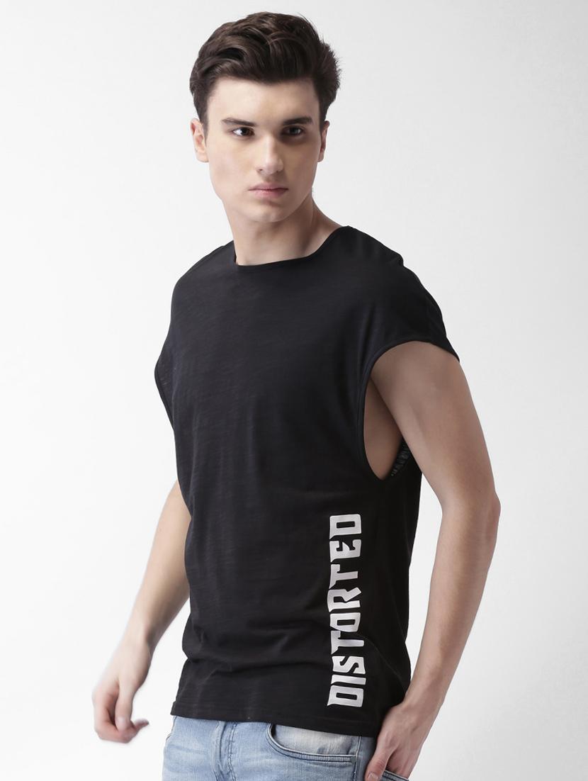 black typographic t-shirt - 16013648 - Zoom Image - 2