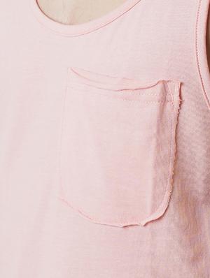 pink solid pocket t-shirt - 16013649 - Standard Image - 4