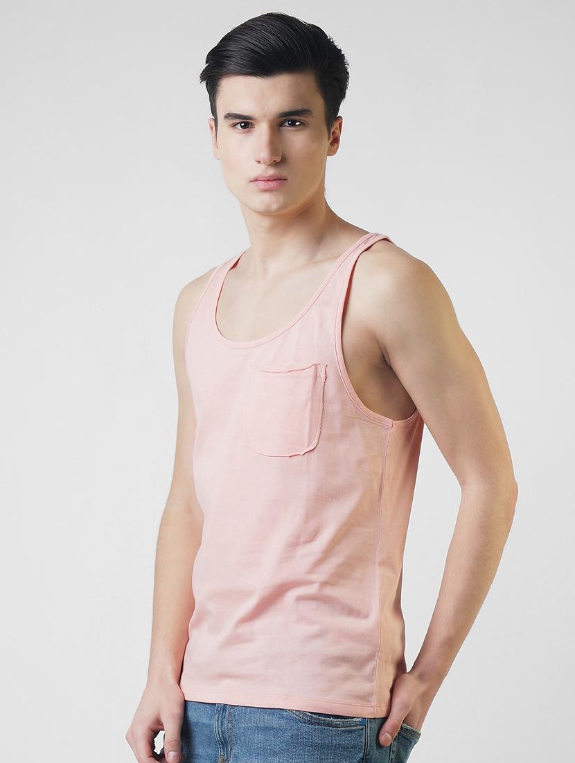 pink solid pocket t-shirt - 16013649 - Zoom Image - 2