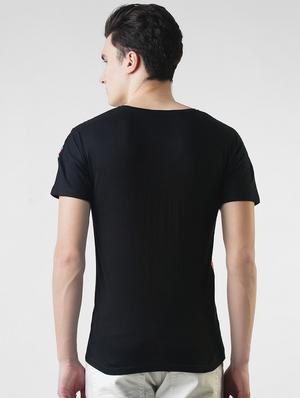 black floral printed t-shirt - 16013651 - Standard Image - 3