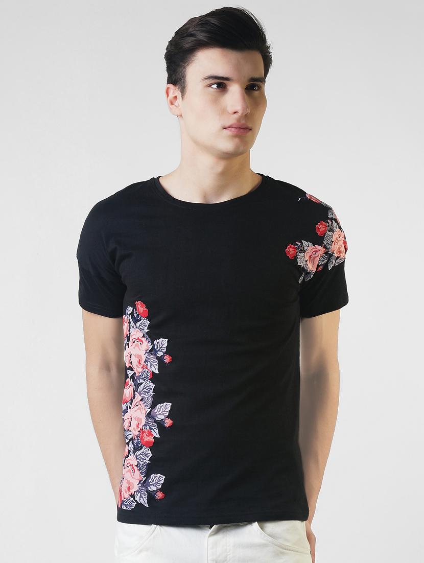 black floral printed t-shirt - 16013651 - Zoom Image - 1