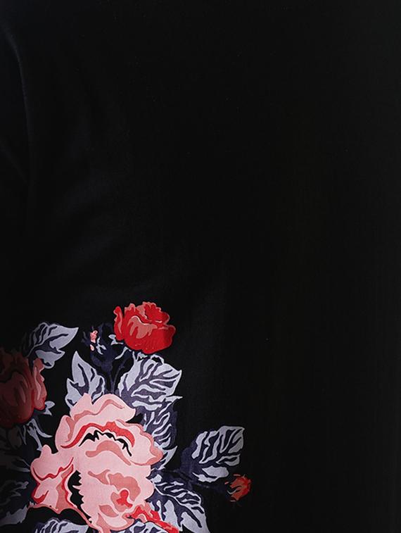 black floral printed t-shirt - 16013651 - Zoom Image - 4