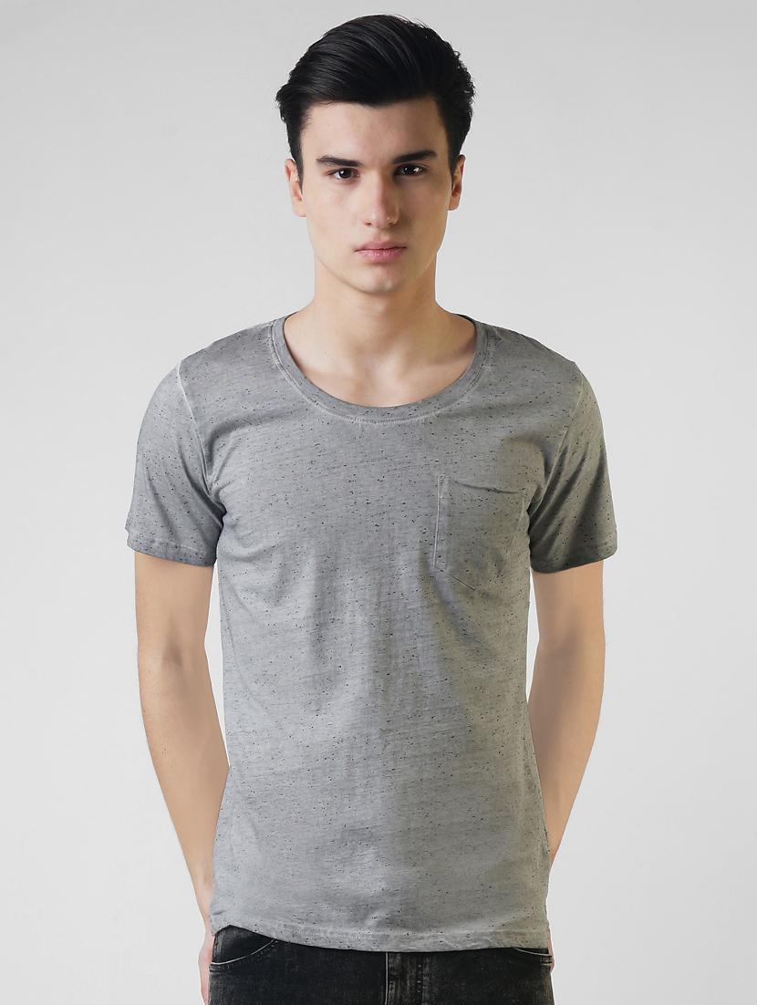 grey cotton pocket tshirt - 16013655 - Zoom Image - 1