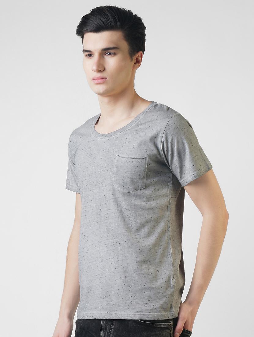 grey cotton pocket tshirt - 16013655 - Zoom Image - 2