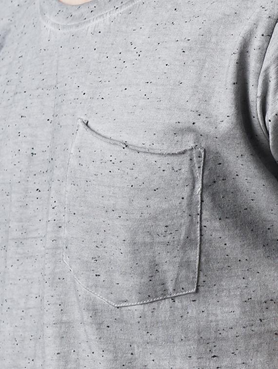 grey cotton pocket tshirt - 16013655 - Zoom Image - 4