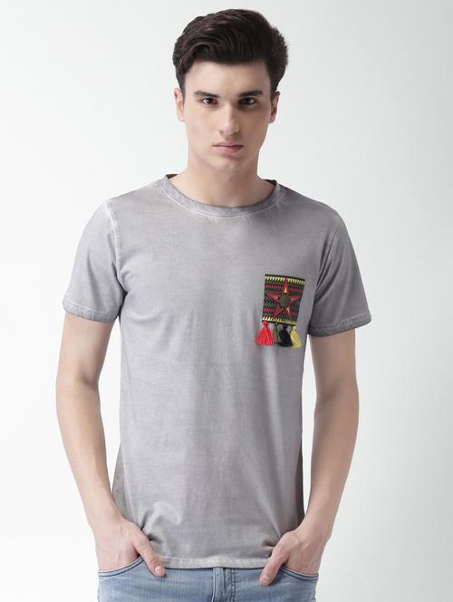 grey printed t-shirt - 16013686 - Standard Image - 1