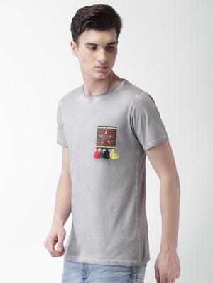 grey printed t-shirt - 16013686 - Standard Image - 2