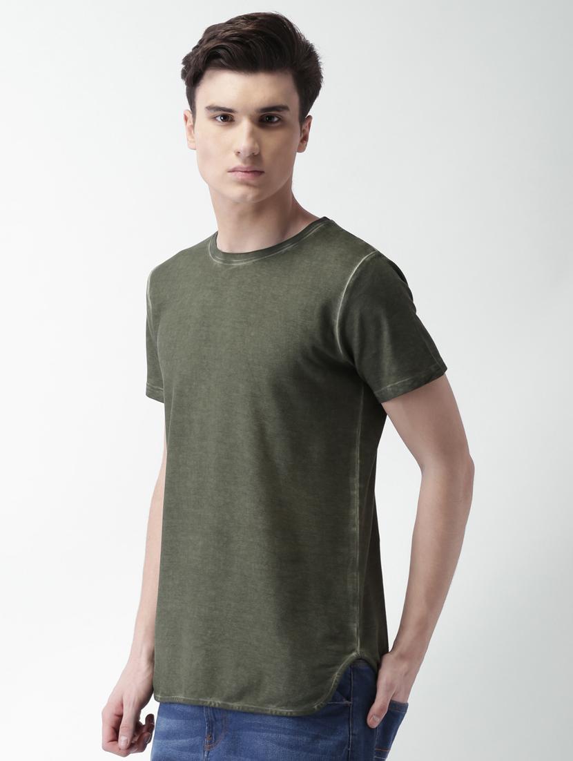 olive green typographic back print tshirt - 16013692 - Zoom Image - 2