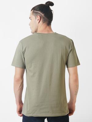 olive green solid t-shirt - 16013714 - Standard Image - 3