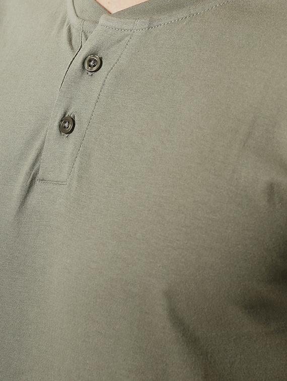 olive green solid t-shirt - 16013714 - Zoom Image - 4