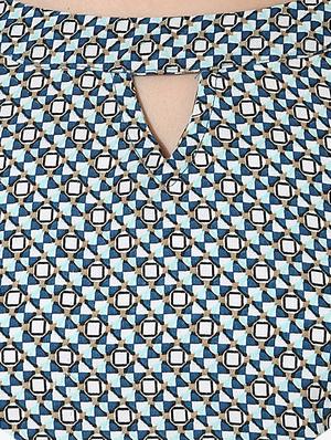 ruffle sleeved geometric top - 16013838 - Standard Image - 5