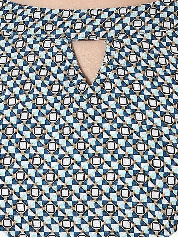 ruffle sleeved geometric top - 16013838 - Zoom Image - 5