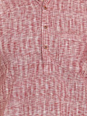 brown cotton short kurta - 16015095 - Standard Image - 5