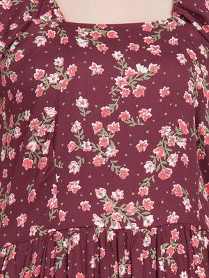 floral flared maxi dress - 16015151 - Standard Image - 4