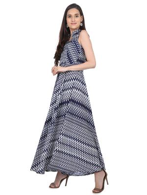 chevron flared maxi dress - 16015158 - Standard Image - 2