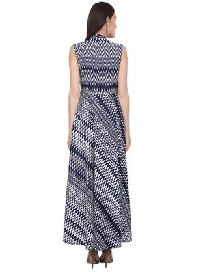 chevron flared maxi dress - 16015158 - Standard Image - 3