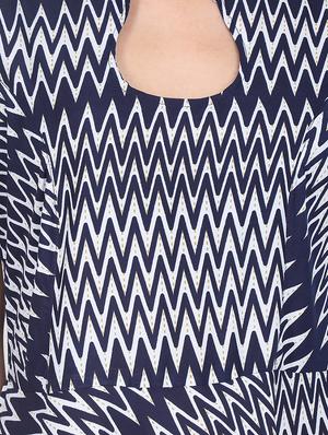 chevron flared maxi dress - 16015158 - Standard Image - 4