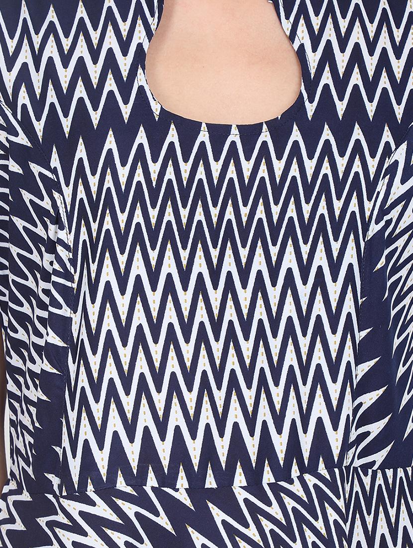 chevron flared maxi dress - 16015158 - Zoom Image - 4