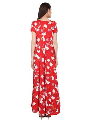 floral flared maxi dress - 16015160 - Standard Image - 3