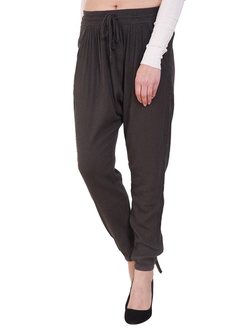 drawstring waist lace detail trouser - 16015284 - Zoom Image - 1