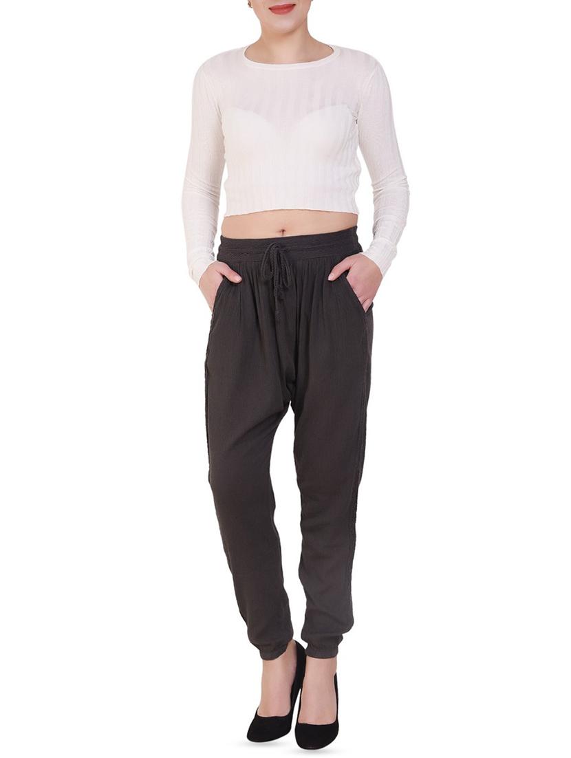 drawstring waist lace detail trouser - 16015284 - Zoom Image - 4