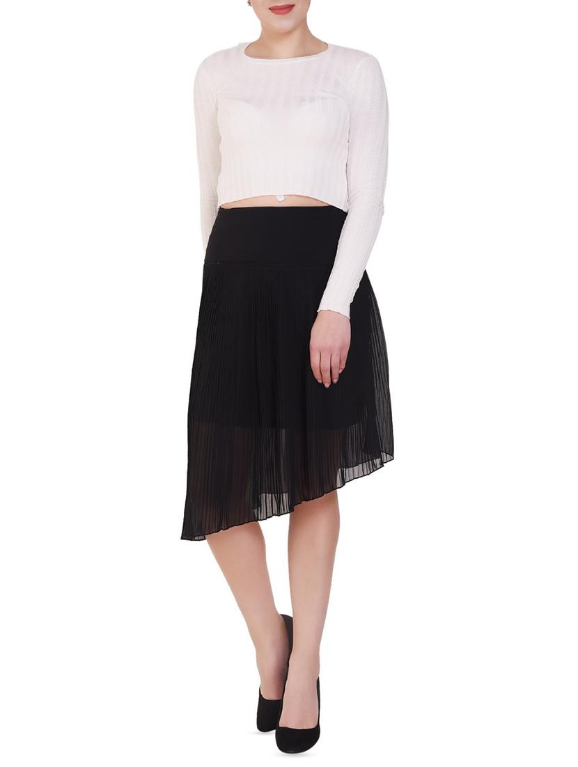 accordion pleat asymmetric skirt - 16015285 - Zoom Image - 4