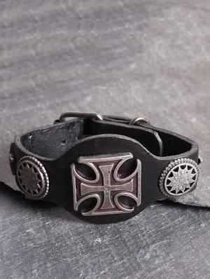 black leather bracelet - 16015536 - Standard Image - 4