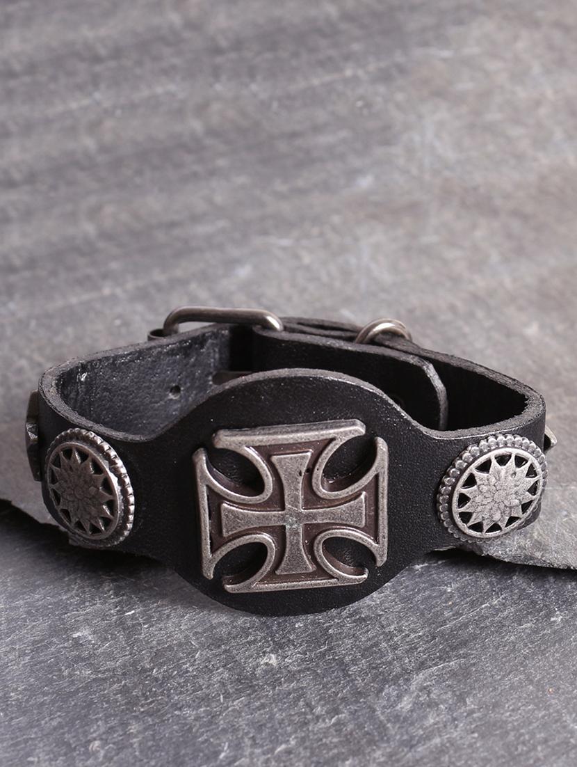 black leather bracelet - 16015536 - Zoom Image - 4