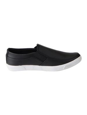 black leatherette slipons - 16015590 - Standard Image - 2