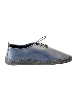 blue leatherette lace up shoes - 16015612 - Standard Image - 2