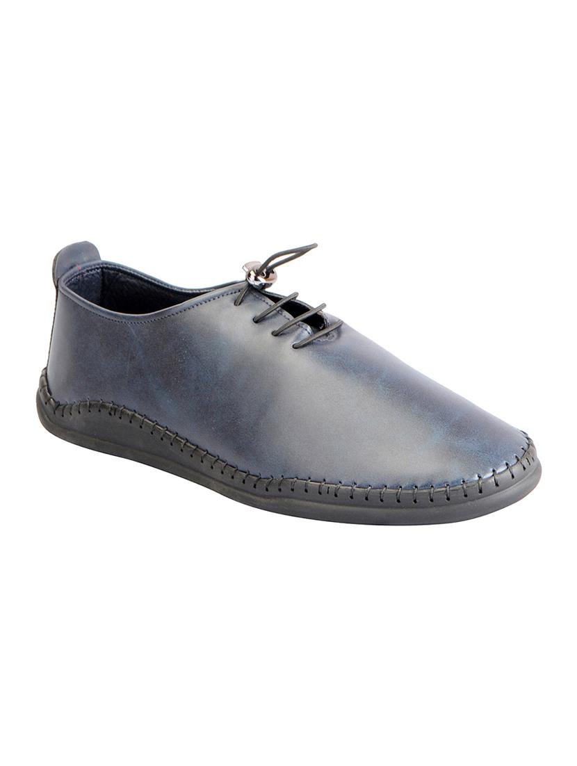 blue leatherette lace up shoes - 16015612 - Zoom Image - 1