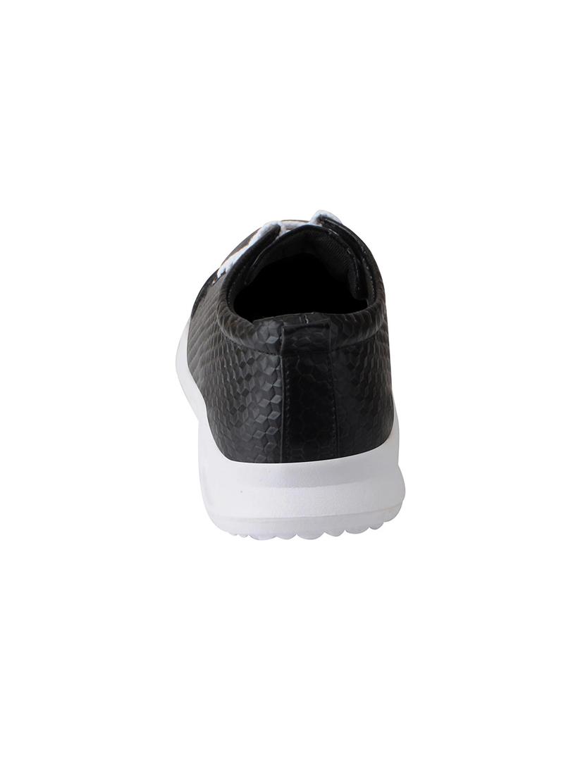 black leatherette casual shoes - 16015614 - Zoom Image - 3