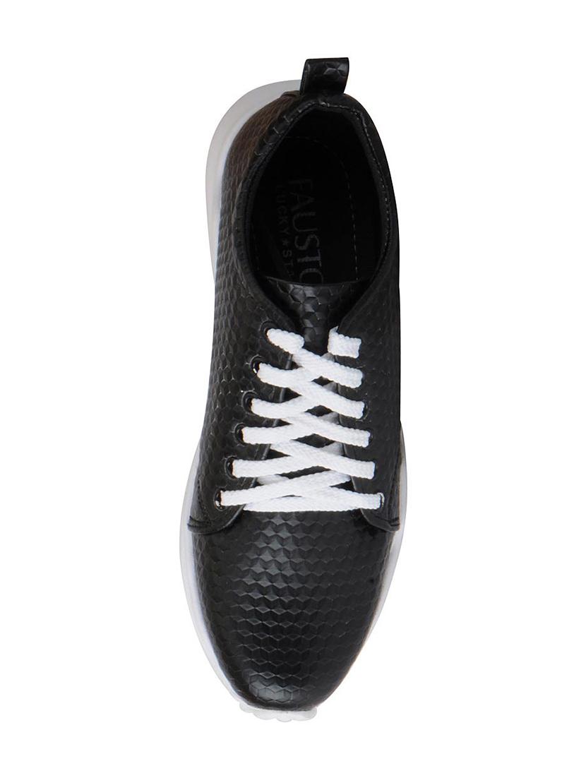 black leatherette casual shoes - 16015614 - Zoom Image - 4