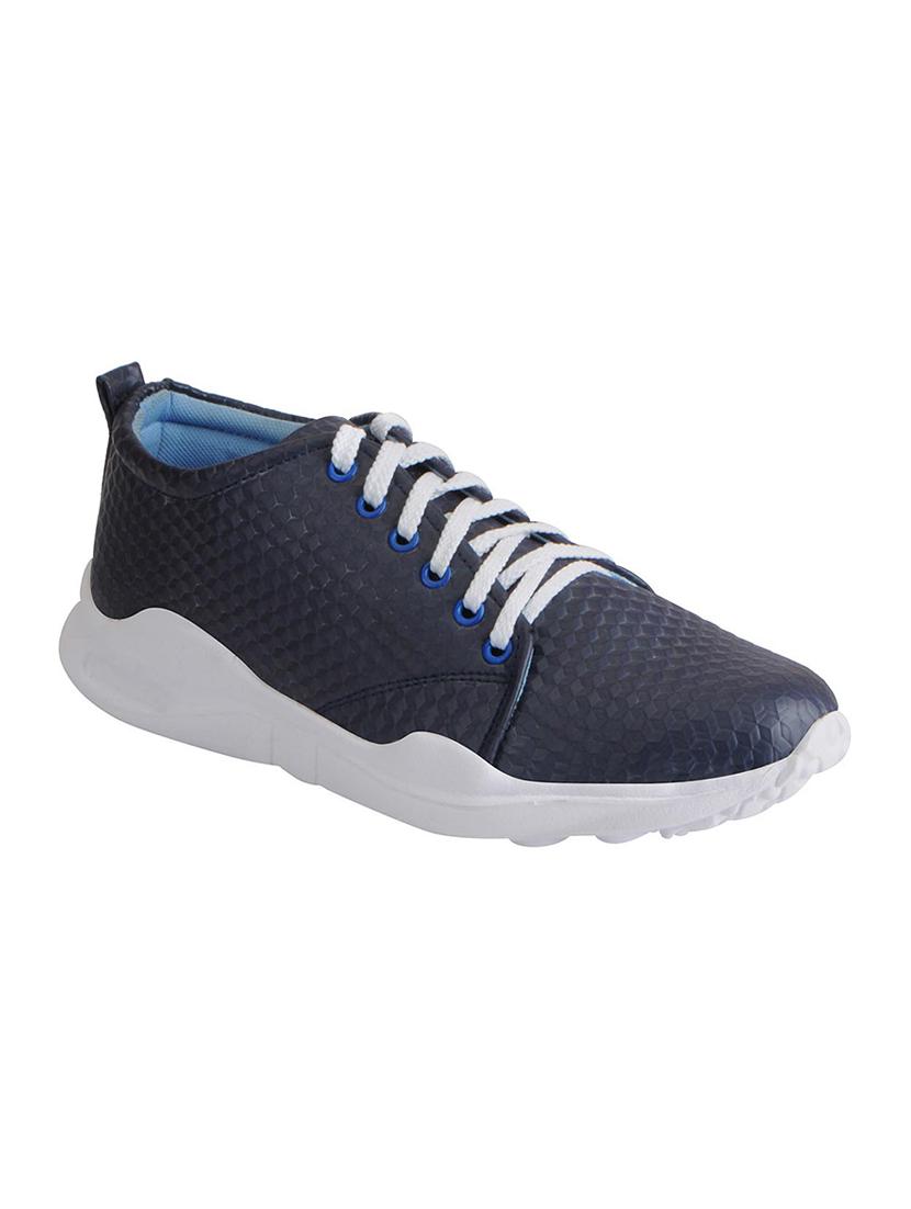 blue leatherette casual shoes - 16015615 - Zoom Image - 1