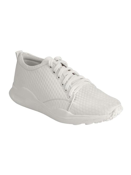 white leatherette casual shoes - 16015616 - Standard Image - 1
