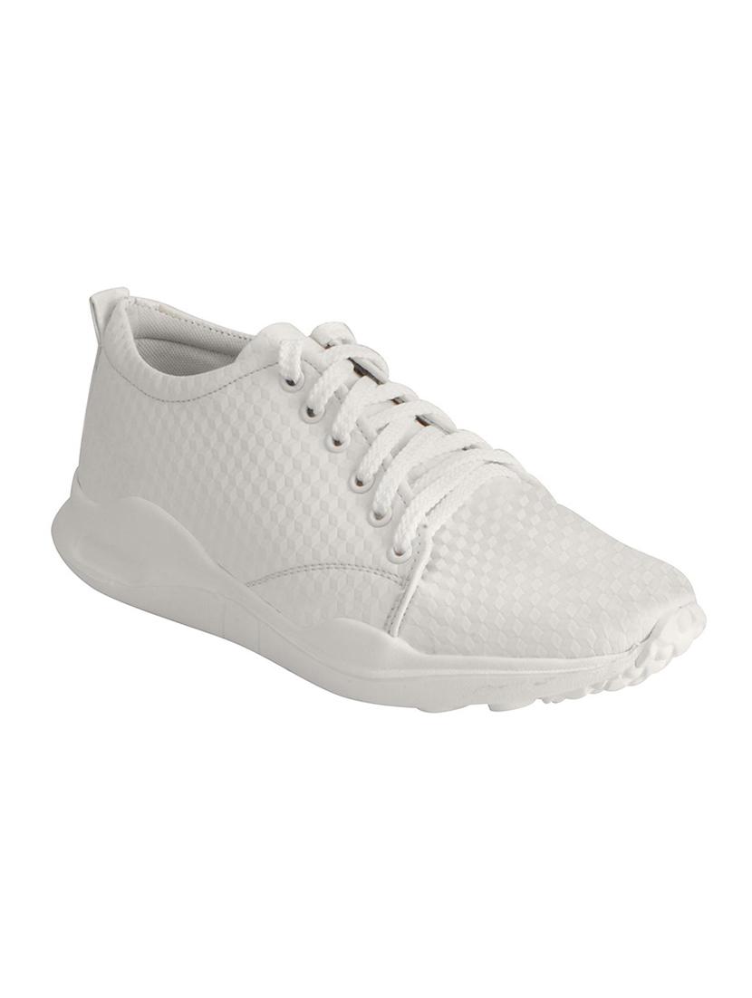 white leatherette casual shoes - 16015616 - Zoom Image - 1