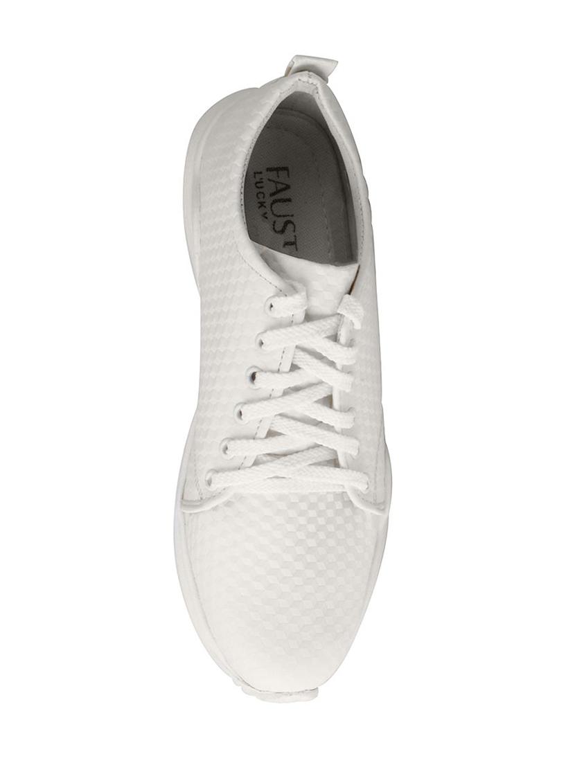 white leatherette casual shoes - 16015616 - Zoom Image - 4